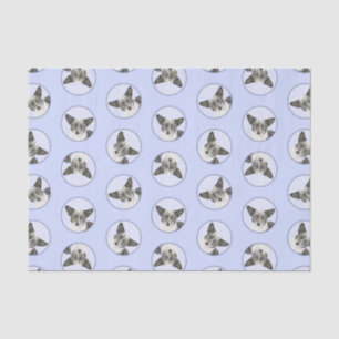 Papier Mousseline Cardigan Welsh Corgi bleu Merle Peinture Chien Art