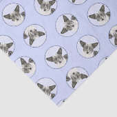 Papier Mousseline Cardigan Welsh Corgi bleu Merle Peinture Chien Art (Détail)