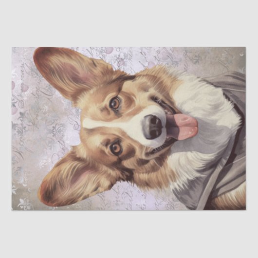Papier Mousseline Cardigan Welsh Corgi Chien (Recto)