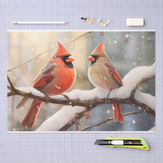 Papier Mousseline Cardinal (Artisanat)