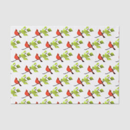 Papier Mousseline Cardinal Bird Red