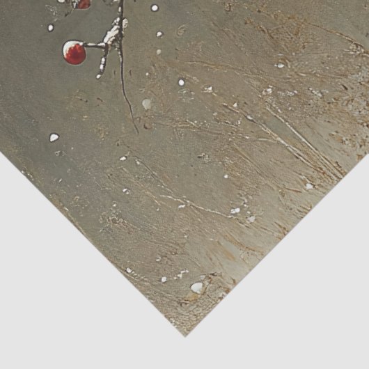 Papier Mousseline Cardinal Bird'hiver Berry Tree Decoupage (Détail)