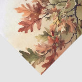 Papier Mousseline Cardinal d'aquarelle et chêne d'automne Découpage (Détail)