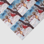 Papier Mousseline Cardinal de la sérénité de l'hiver (Détail)