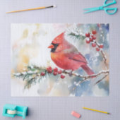 Papier Mousseline Cardinal de Noël (Artisanat)