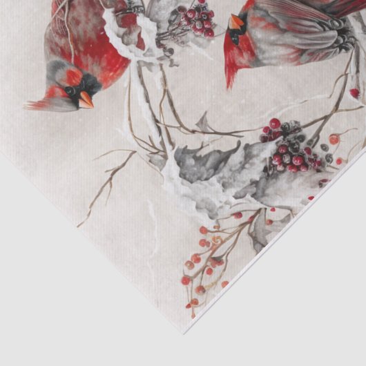 Papier Mousseline Cardinal d'hiver (Détail)