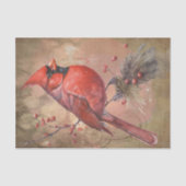 Papier Mousseline Cardinal d'hiver (Recto)