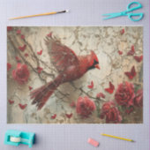 Papier Mousseline Cardinal en vol (Artisanat)