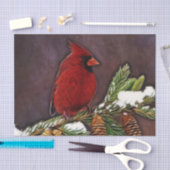 Papier Mousseline Cardinal et Pinecones (Artisanat)