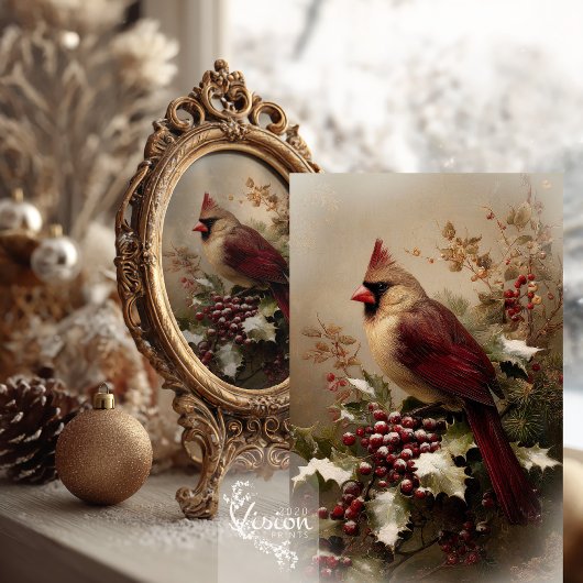 Papier Mousseline Cardinal Holly Berries Christmas Tissue Paper