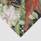 Papier Mousseline Cardinal moderne Amaryllis Collage Papier Tissu (Détail)