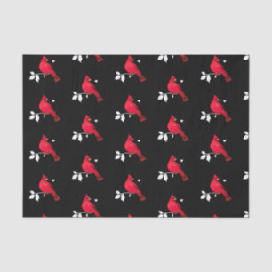 Papier Mousseline Cardinal moderne Bird Rouge Noir Blanc Vacances