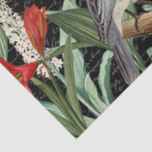 Papier Mousseline Cardinal moderne rouge Amaryllis Collage papier de (Détail)