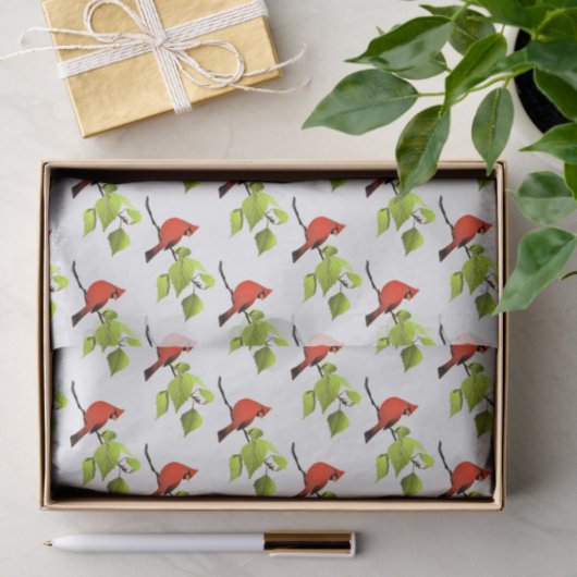 Papier Mousseline Cardinal Rouge (Cadeau)