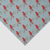 Papier Mousseline Cardinal Rouge, l'oiseau de Noël (Détail)