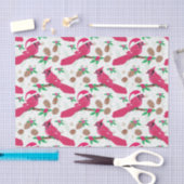 Papier Mousseline Cardinal Rouge père Noël (Artisanat)