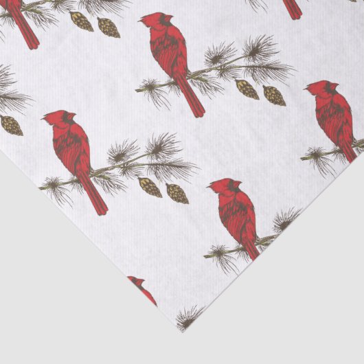 Papier Mousseline Cardinaux de Noël (Détail)