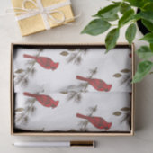 Papier Mousseline Cardinaux de Noël (Cadeau)