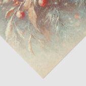 Papier Mousseline Cardinaux Rustiques De Noël Dans La Découpage Wood (Détail)