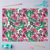 Papier Mousseline Caricature abstraite sans couture mignonne fleurs  (Artisanat)