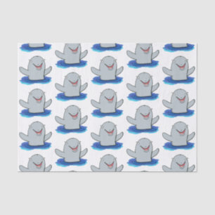 Papier Mousseline Caricature adorable de marsouin