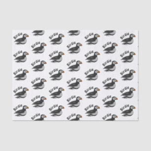 Papier Mousseline Caricature adorable en nage de Puffin Atlantique