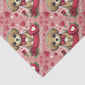 Papier Mousseline Caricature avec Coeurs de la Saint-Valentin (Détail)