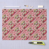 Papier Mousseline Caricature avec Coeurs de la Saint-Valentin (Artisanat)