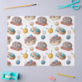 Papier Mousseline Caricature chats et découpage de fils (Artisanat)