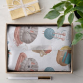 Papier Mousseline Caricature chats et découpage de fils (Cadeau)