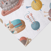 Papier Mousseline Caricature chats et découpage de fils (Détail)