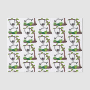Papier Mousseline Caricature de bande de gibbon joyeux