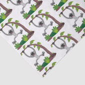 Papier Mousseline Caricature de bande de gibbon joyeux (Détail)