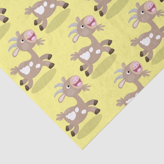 Papier Mousseline Caricature de chèvre billy joyeux (Détail)