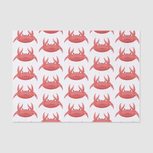 Papier Mousseline Caricature de crabe rouge cuite (Recto)