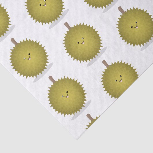 Papier Mousseline Caricature de durian joyeux (Détail)