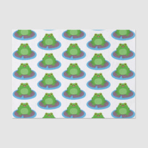 Papier Mousseline Caricature de grenouille verte mignonne