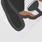 Papier Mousseline caricature de la tête de chien recto-verso d'entle (Détail)