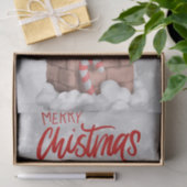 Papier Mousseline Caricature de Noël du Père Noël (Cadeau)