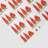 Papier Mousseline Caricature de piments chantants mignons (Détail)