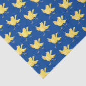 Papier Mousseline Caricature d'oiseau canari jaune chantant mignon (Détail)