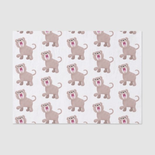 Papier Mousseline Caricature du tigre mignon Saber Toothed Smilodon (Recto)