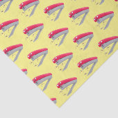 Papier Mousseline Caricature en agrafeuse rouge pâle (Détail)