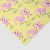 Papier Mousseline Caricature en trio flamand rose mou (Détail)