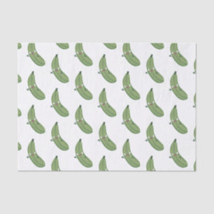 Papier Mousseline Caricature joyeux de courgettes mignonnes