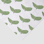 Papier Mousseline Caricature joyeux de courgettes mignonnes (Détail)