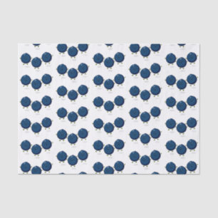 Papier Mousseline Caricature mignonne de bleuets violets