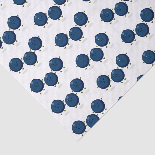 Papier Mousseline Caricature mignonne de bleuets violets (Détail)