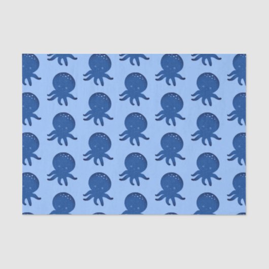 Papier Mousseline Caricature octopus mignonne vieux papier (Recto)