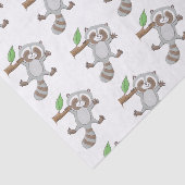 Papier Mousseline Caricature pour bébé au raton laveur joyeux (Détail)